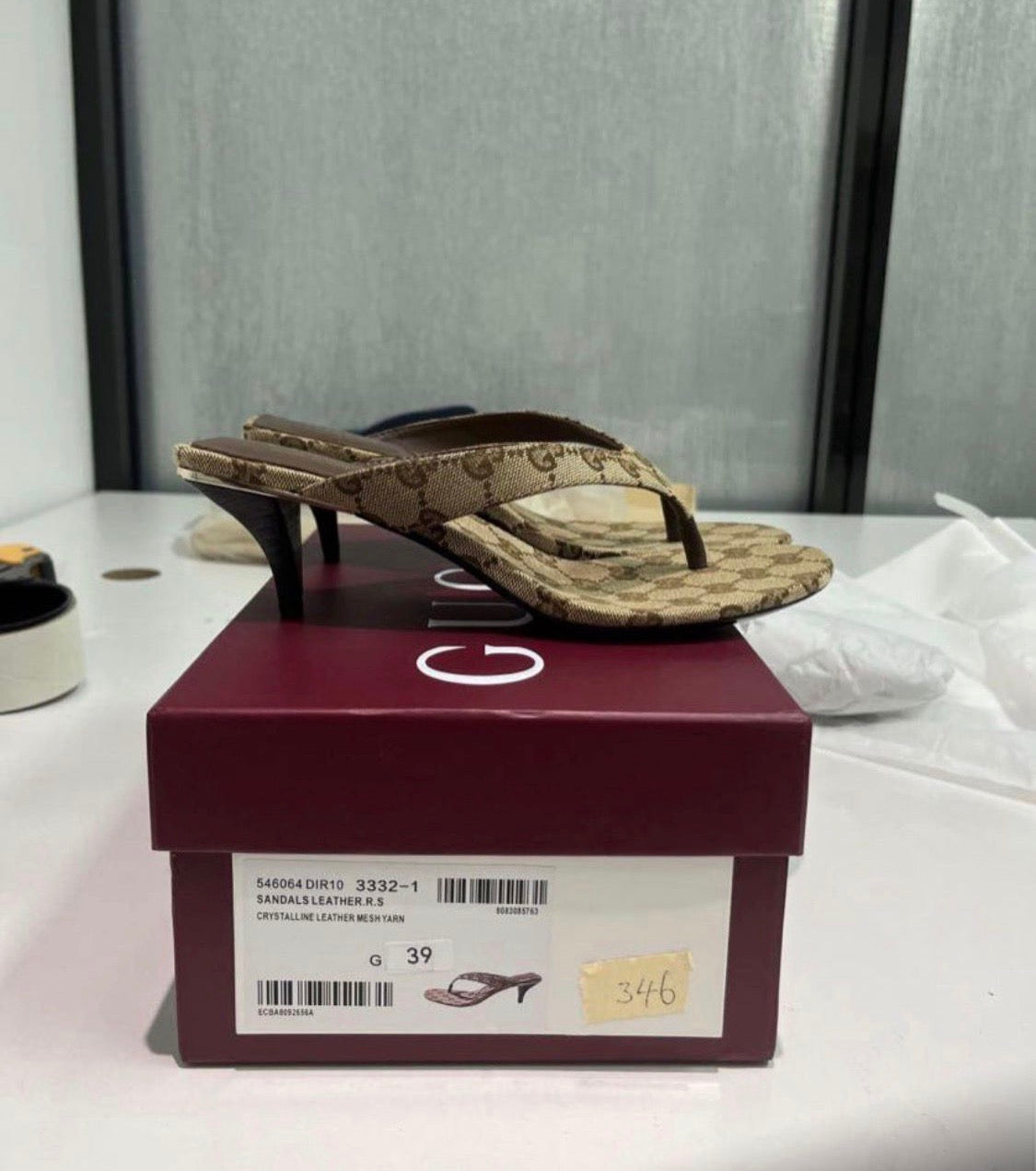Guchi slide sandals