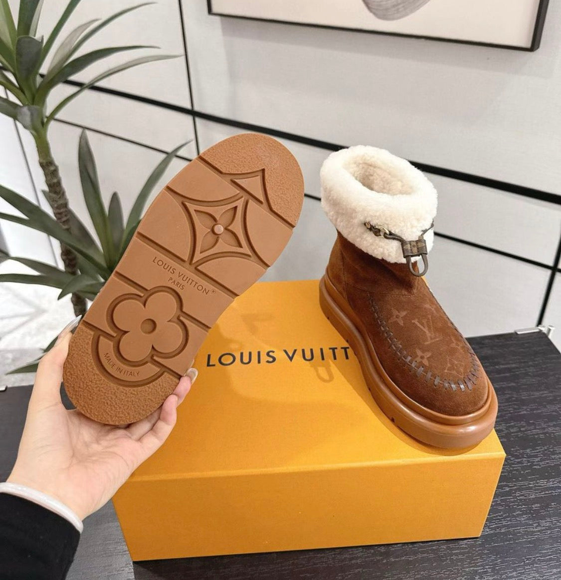Cortina’s LV Booties