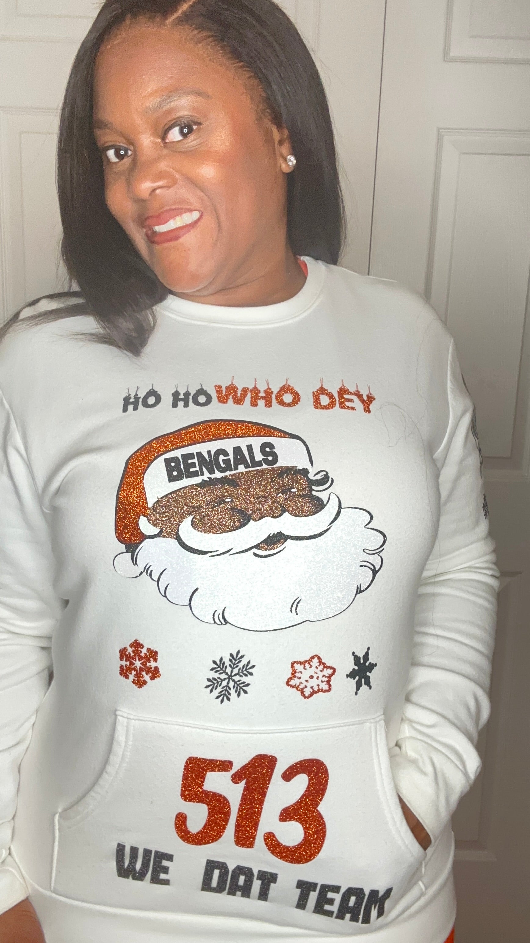 Who Dey Santa Unisex Sweatshirt (No Front Pocket)