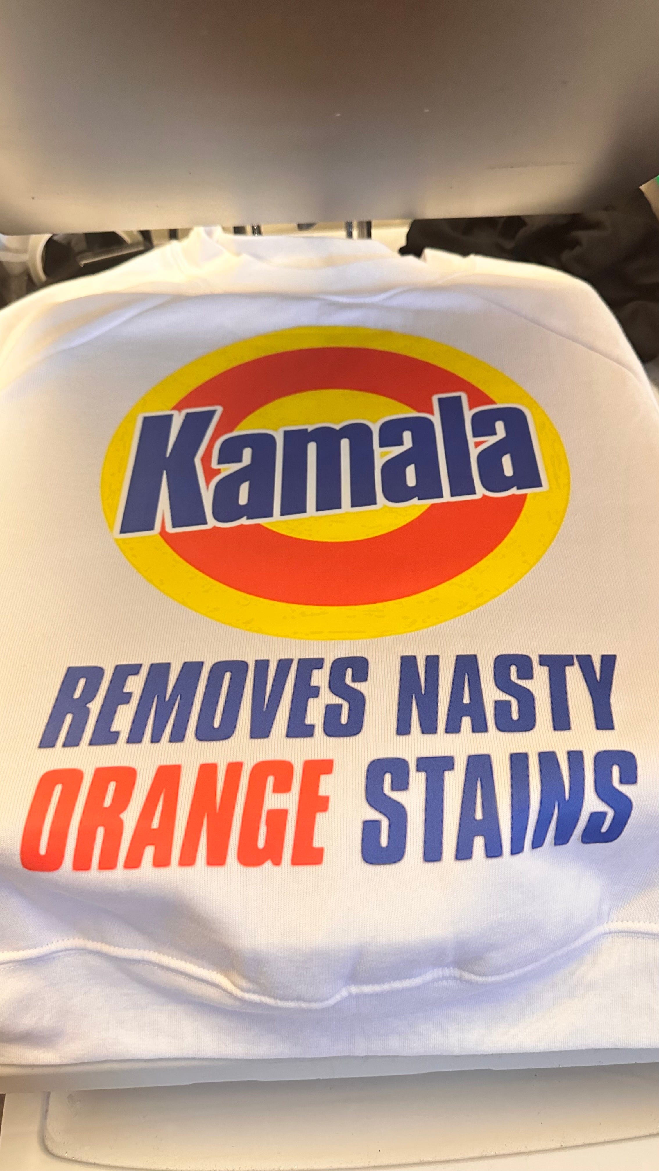 Kamala removes nasty orange stains