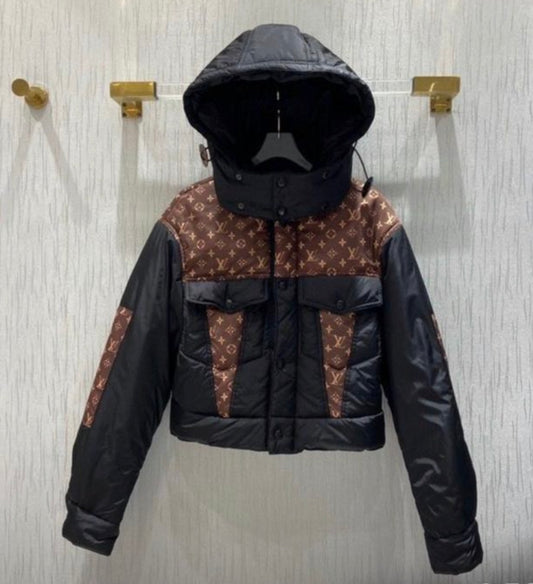 Ladies Monogram puffer flip color jacket