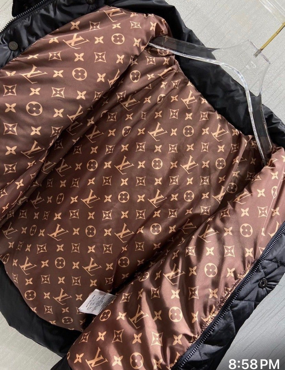 Ladies Monogram puffer flip color jacket