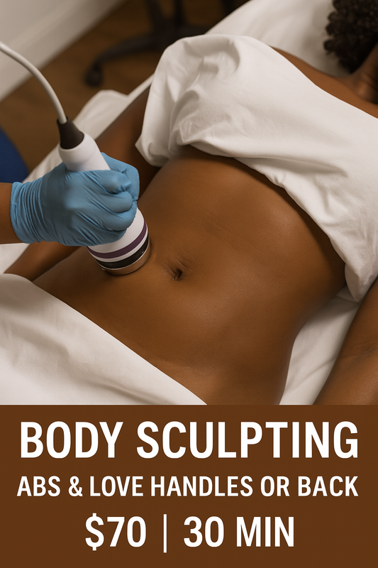 Deposit for $35 or ONLY Cavitation (Fat Melting) on Love Handles & Abs or BACK ROLLS or Arms and Legs ONLY 30 min