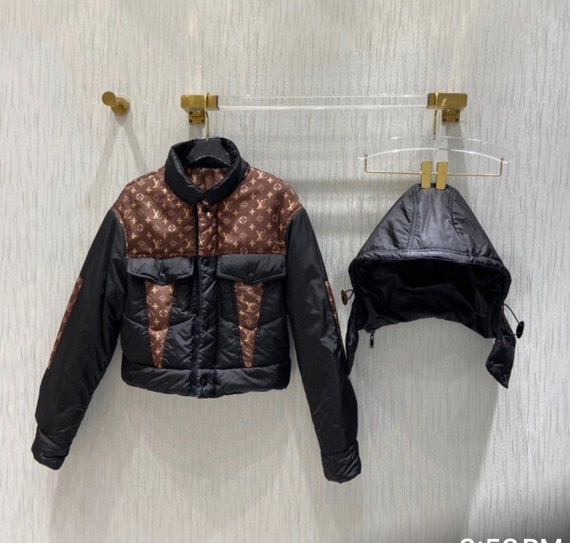 Ladies Monogram puffer flip color jacket