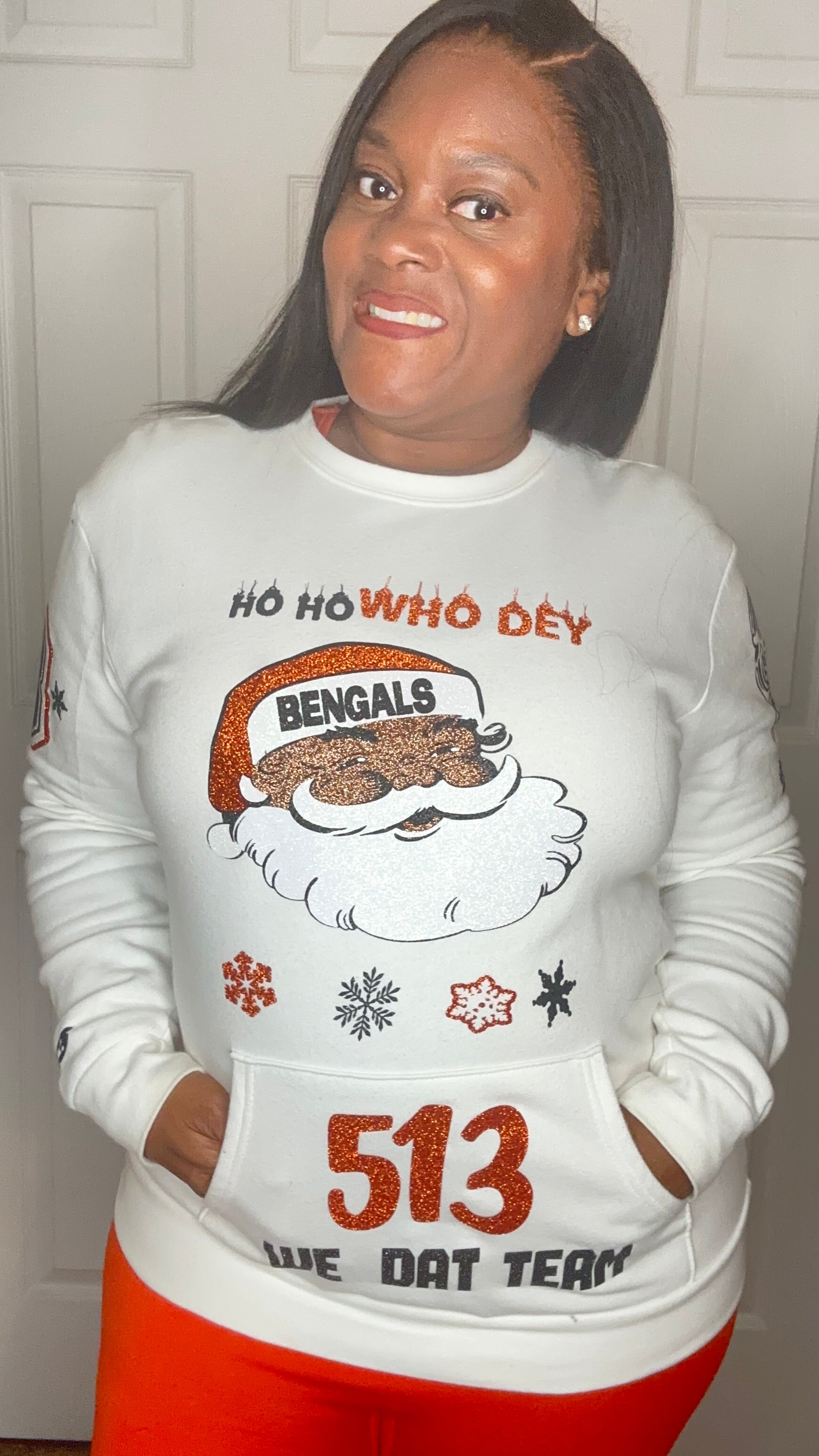 Who Dey Santa Unisex Sweatshirt (No Front Pocket)