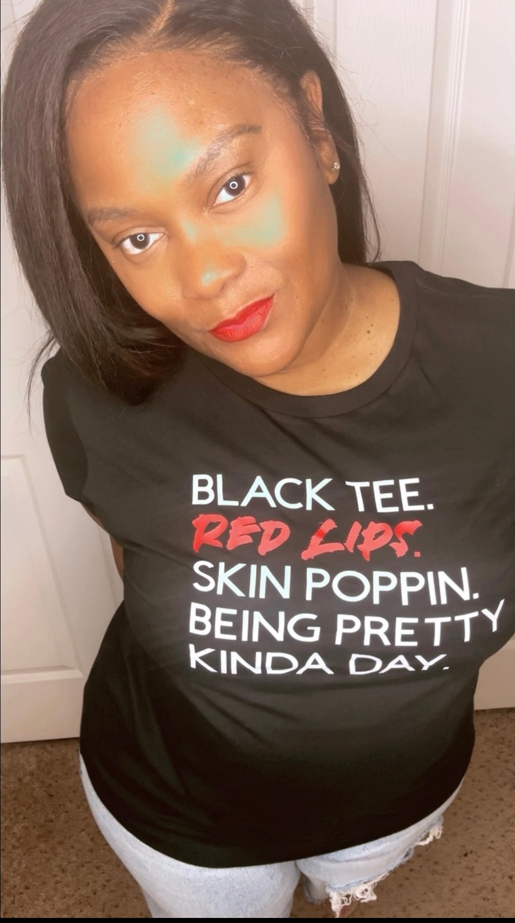 Black Tee Red Lips