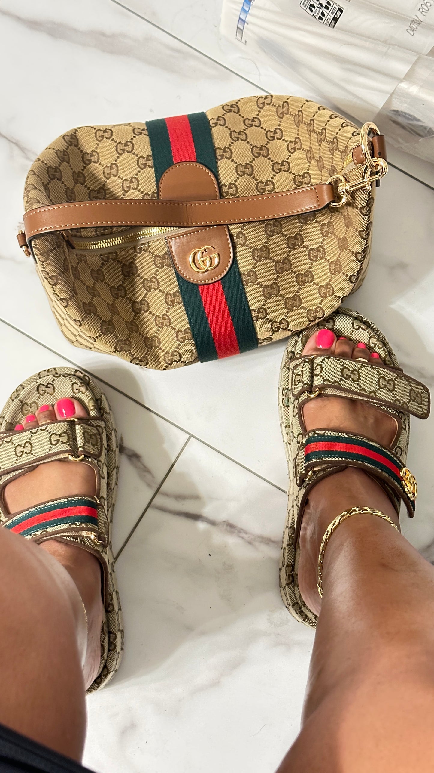 Platform Guchi sandals