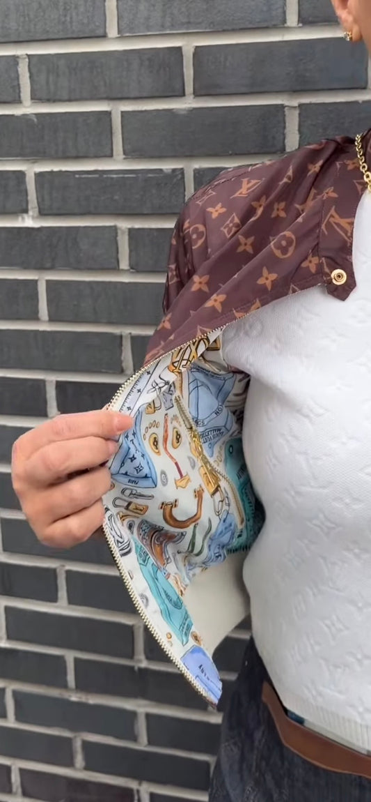 Reversible LV zip jacket