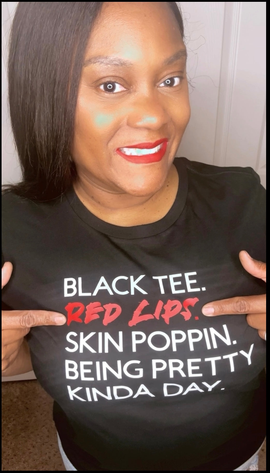 Black Tee Red Lips