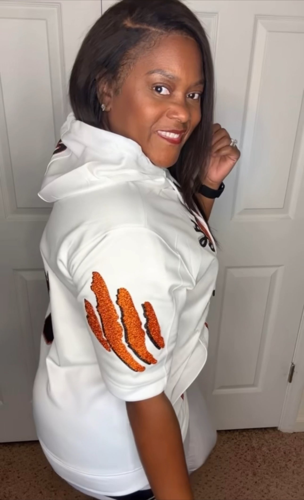 Bengals Short Sleeve C Hoodie