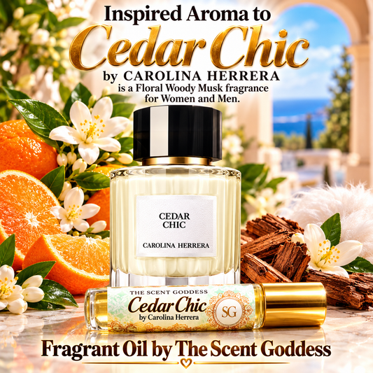 Cedar Chic Inspired Aroma to Carolina Herrera a Unisex fragrant oil