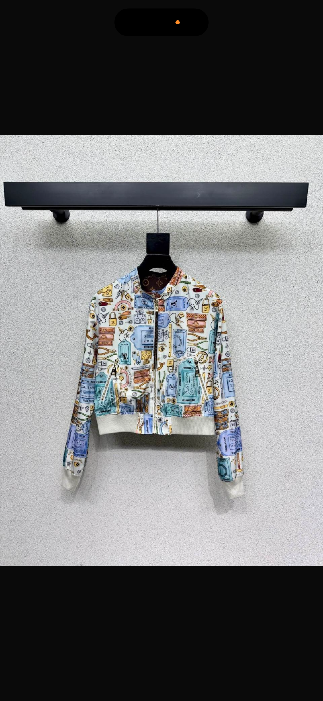 Reversible LV zip jacket