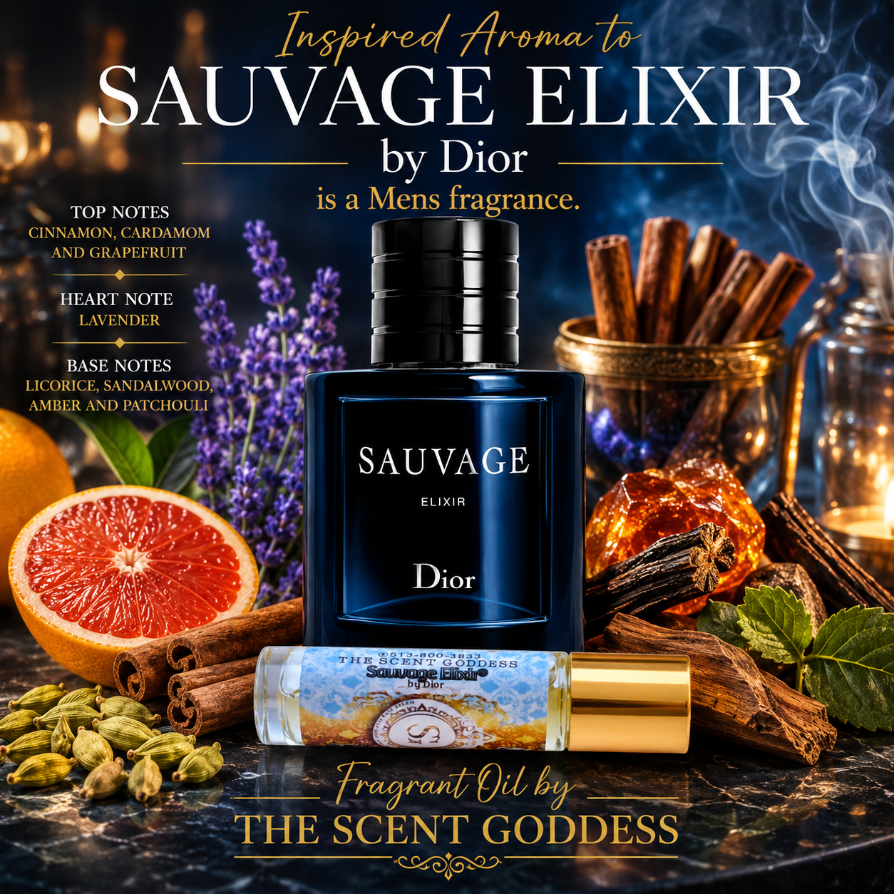 Sauvage Elixir Inspired Aroma to Dior for Men