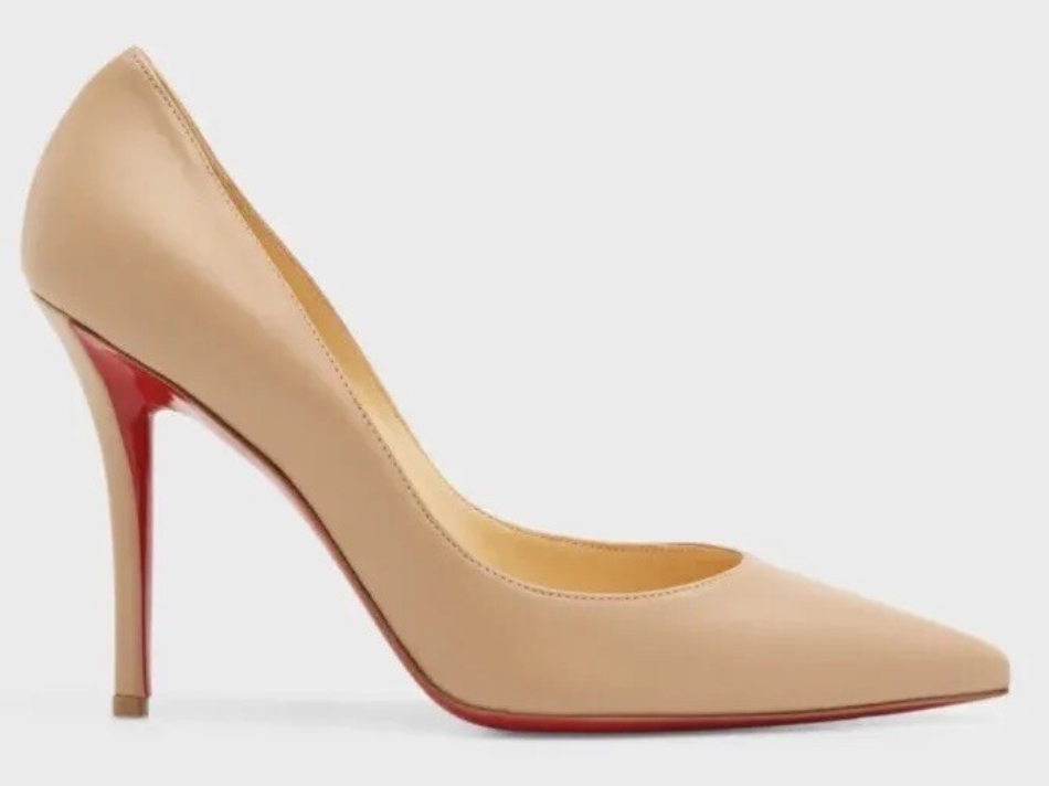 Apostrophe Leather 100mm Red Bottom Pumps