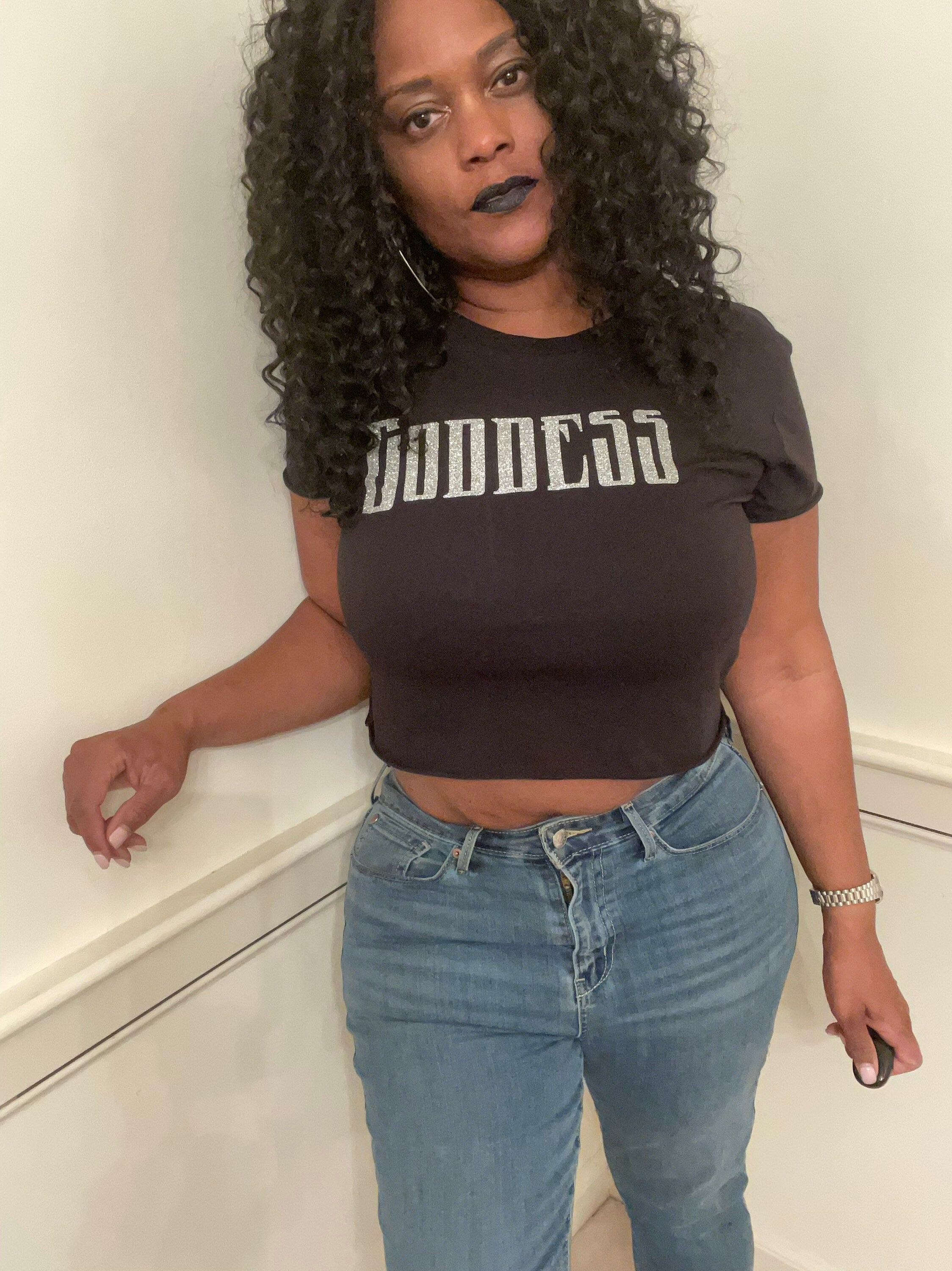 Goddess Crop Top Ladies Fit Tee