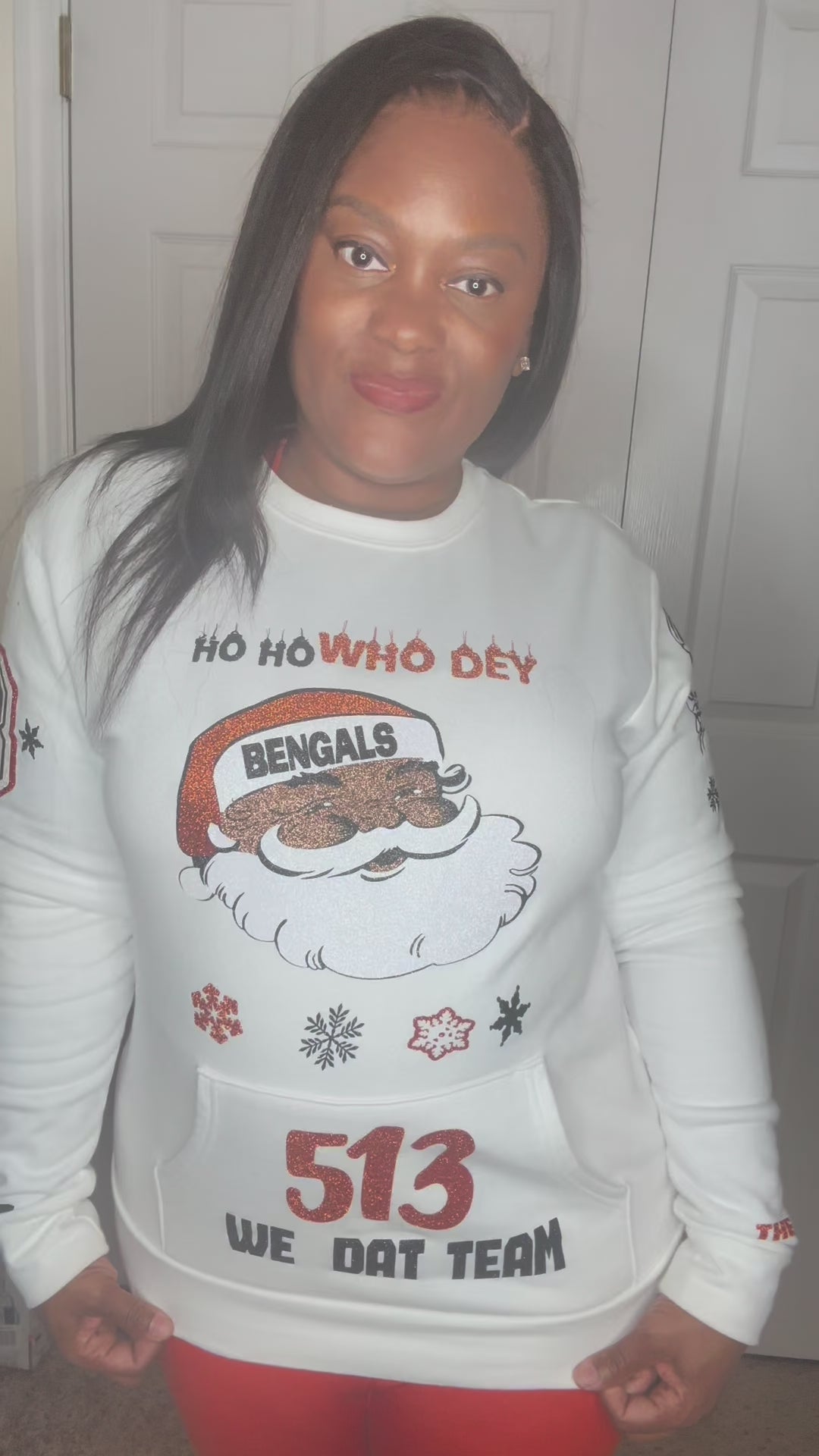 Who Dey Santa Unisex Sweatshirt (No Front Pocket)