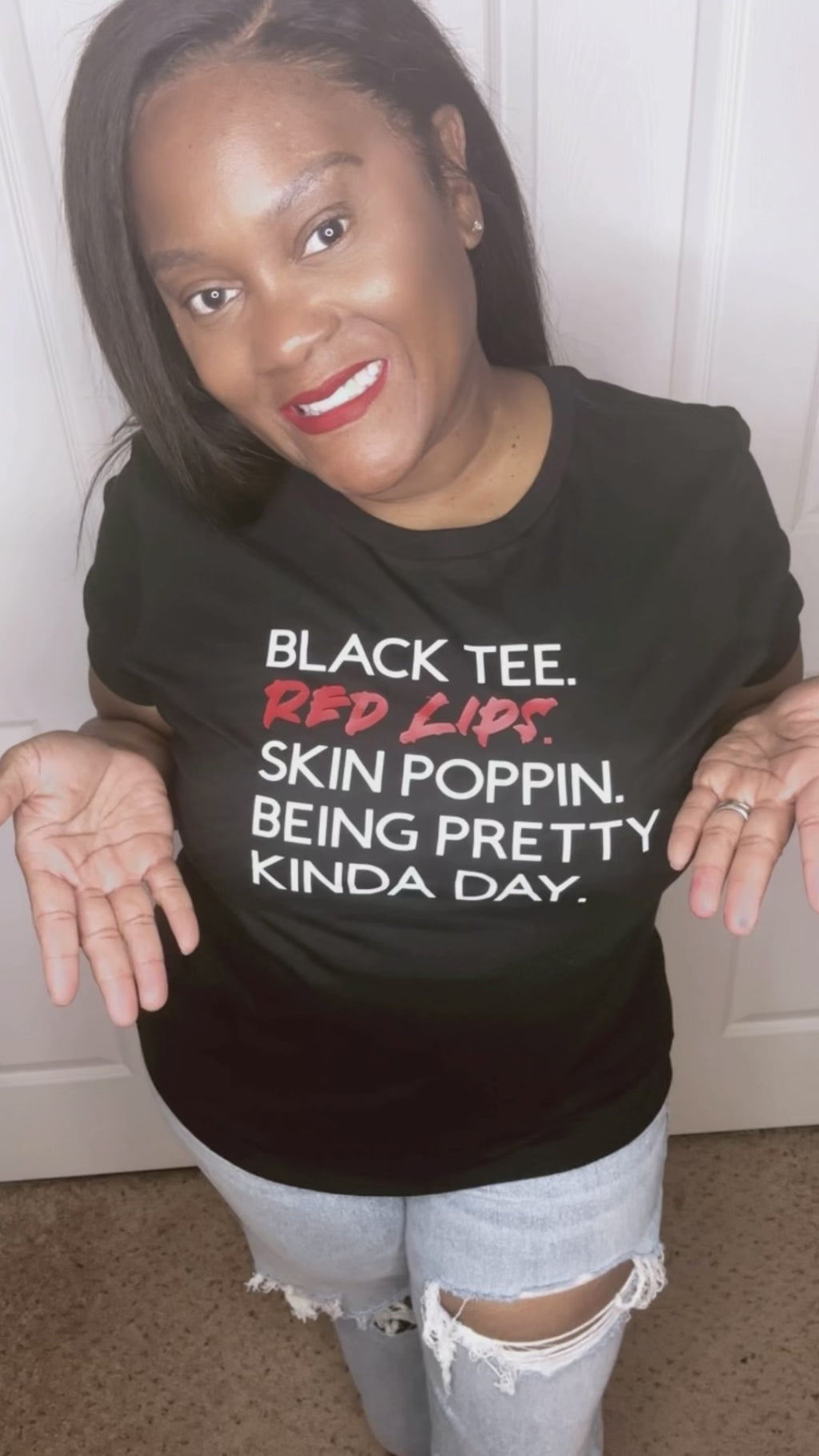 Black Tee Red Lips