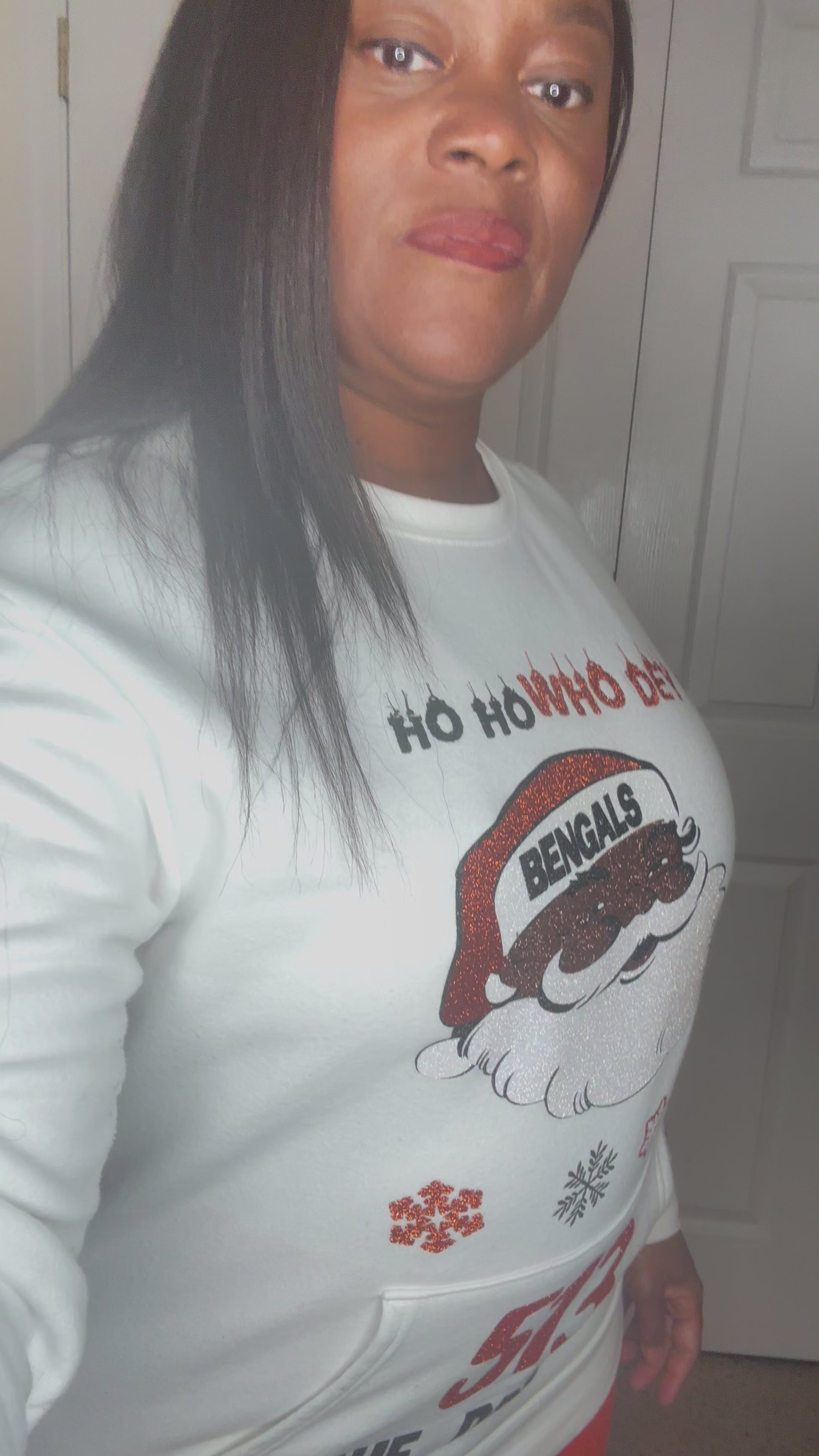 Who Dey Santa Unisex Sweatshirt (No Front Pocket)