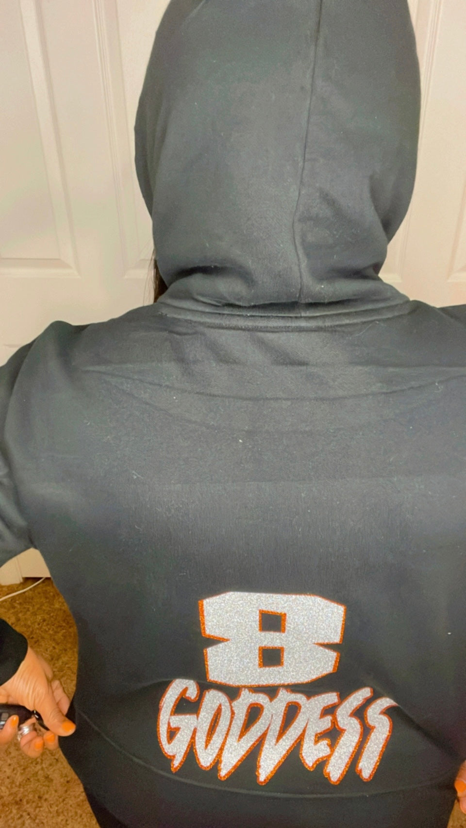 Who Dey Hottie Black Crop Top Hoodie and or Ladies Style Hoodie