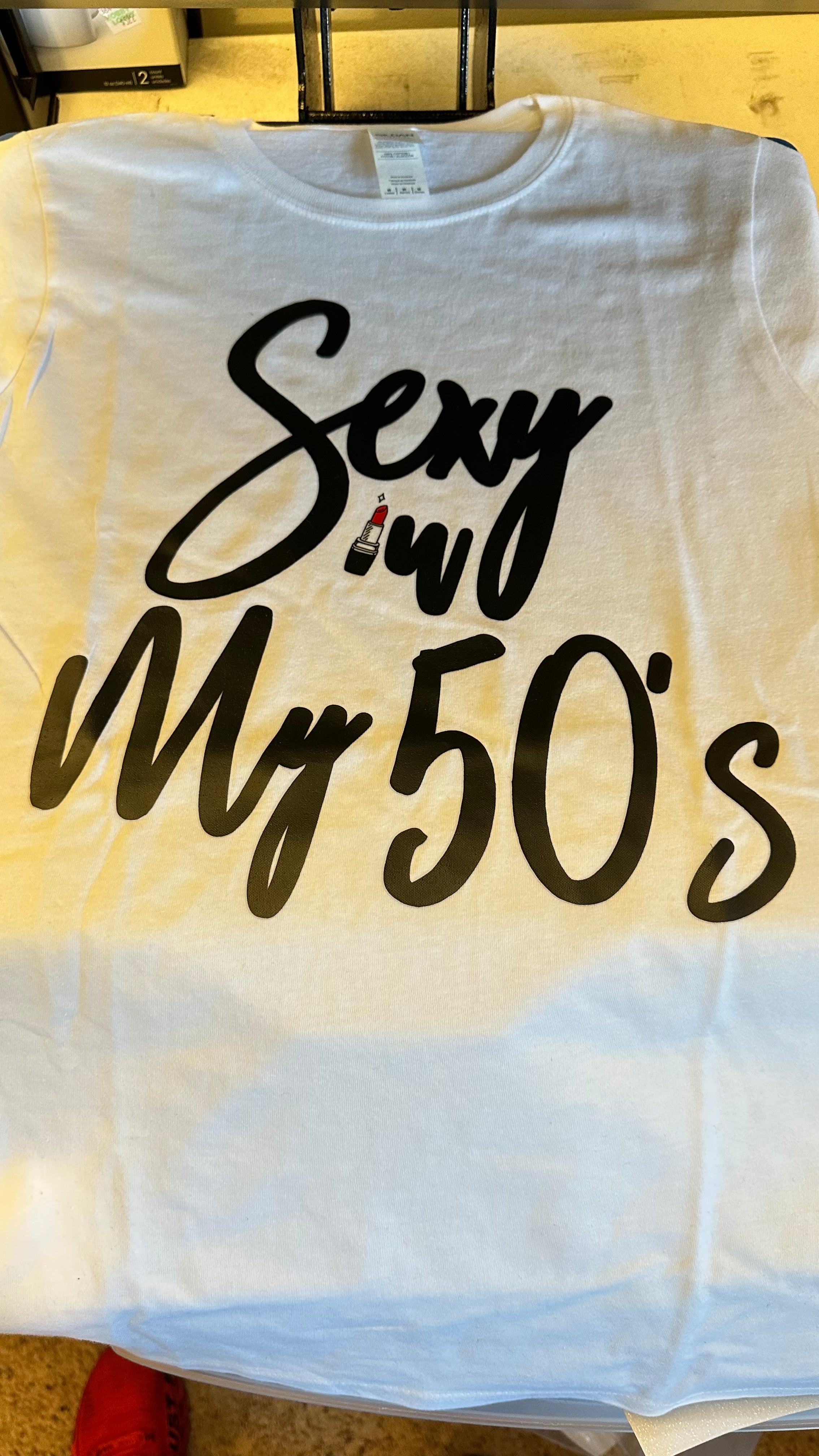 Sexy in my 50’s Tee and Crop Hoodie