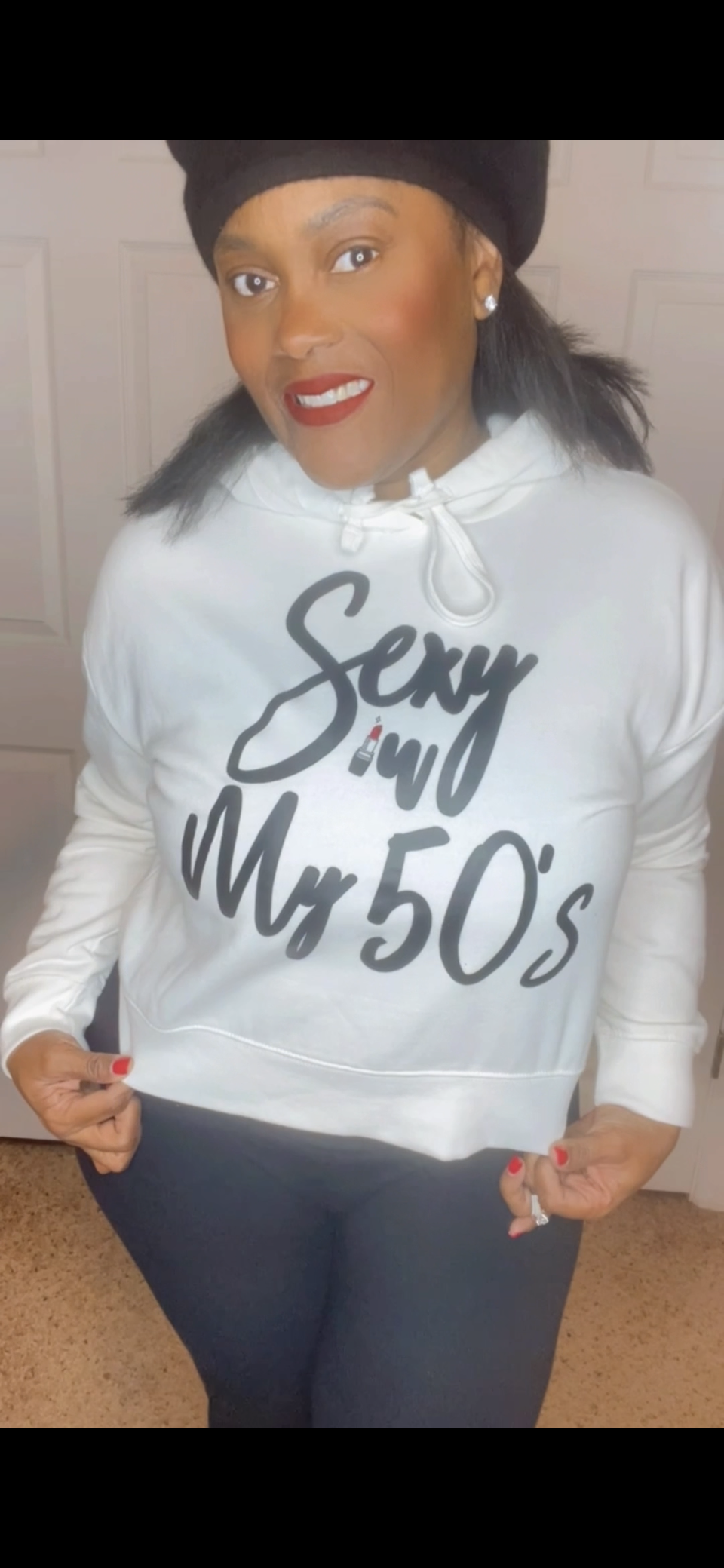 Sexy in my 50’s Tee and Crop Hoodie